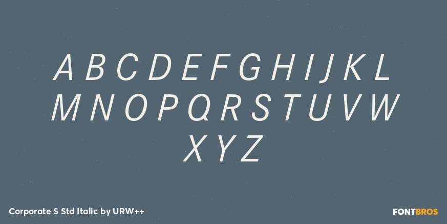Corporate S Std Italic Font Poster #1