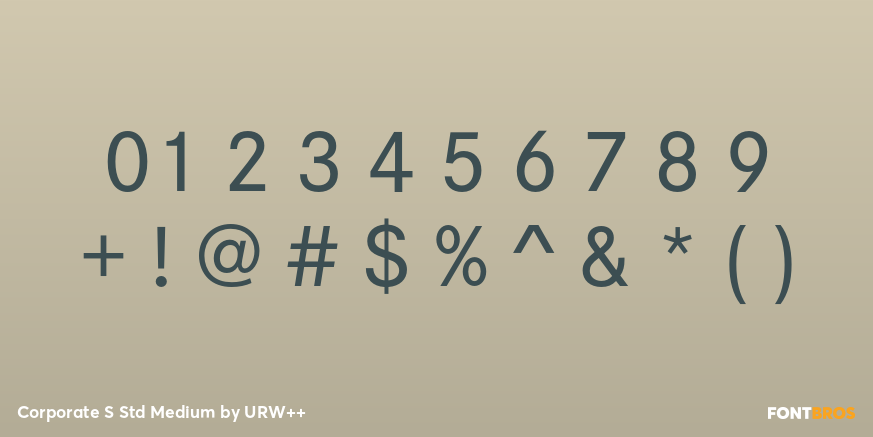 Corporate S Std Medium Font Poster #1