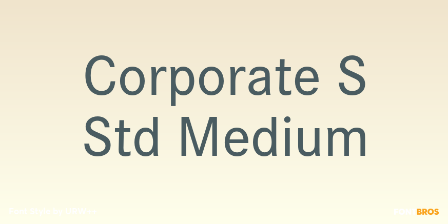 Corporate S Std Medium Font Poster #1