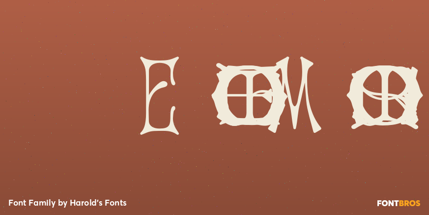 Entwined Monograms Font Poster