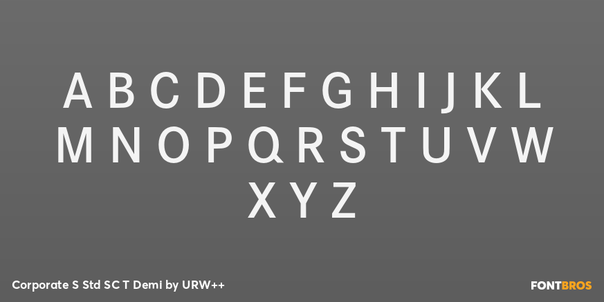 Corporate S Std SC T Demi Font Poster #2