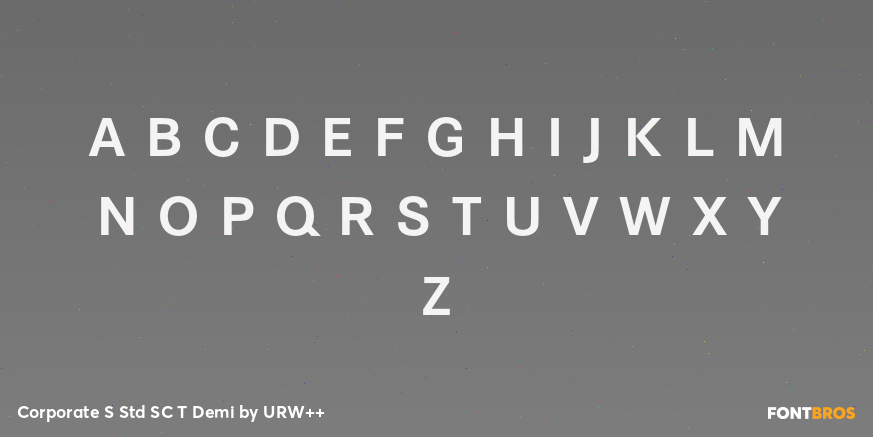 Corporate S Std SC T Demi Font Poster #3