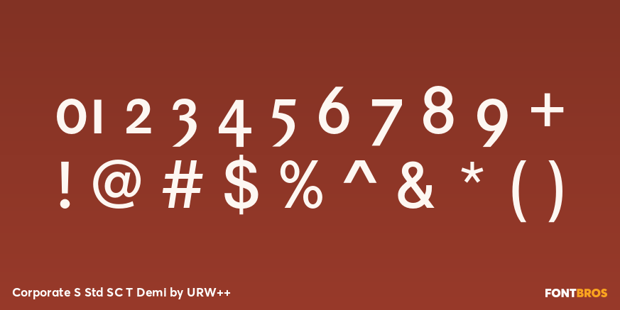 Corporate S Std SC T Demi Font Poster #4