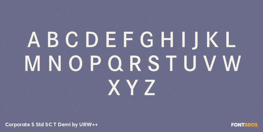 Corporate S Std SC T Demi Font Poster #1