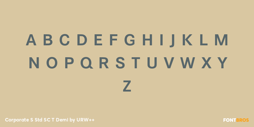 Corporate S Std SC T Demi Font Poster #1