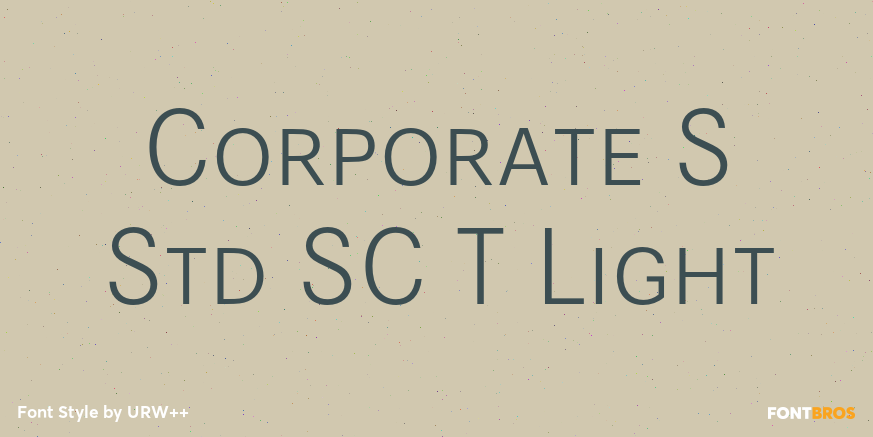 Corporate S Std SC T Light Font Poster #1