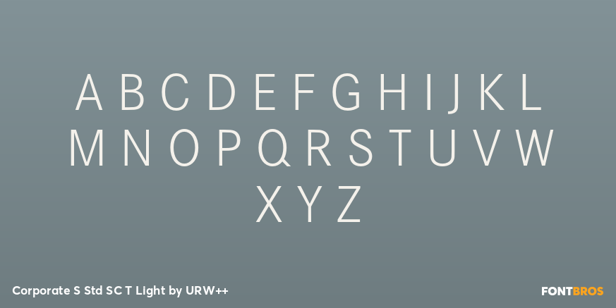 Corporate S Std SC T Light Font Poster #2