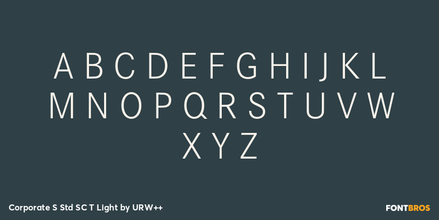 Corporate S Std SC T Light Font Poster #1