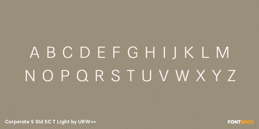 Corporate S Std SC T Light Font Poster #1