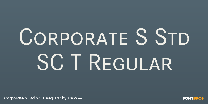 Corporate S Std SC T Regular Font Poster #1