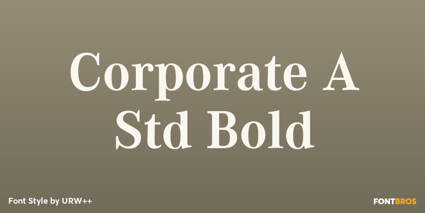 Corporate A Std Bold Font Poster #1