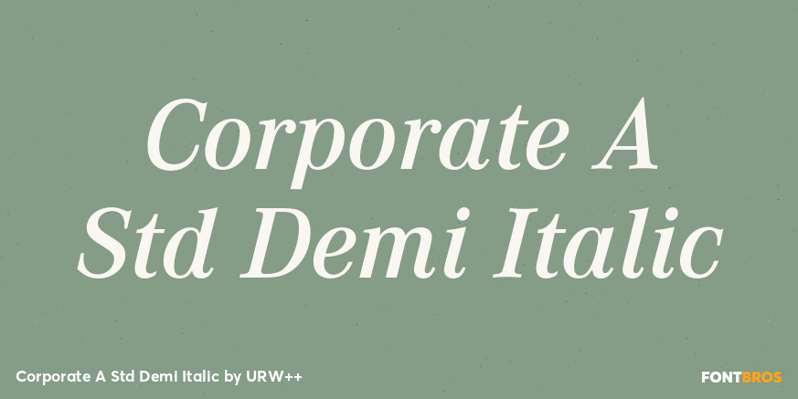 Corporate A Std Demi Italic Font Poster #1