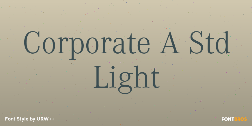 Corporate A Std Light Font Poster #1