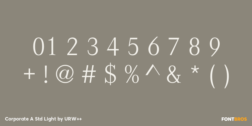 Corporate A Std Light Font Poster #1