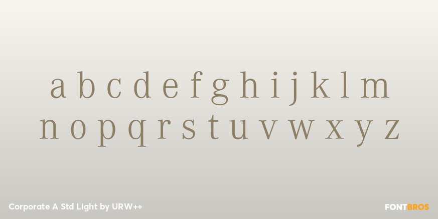 Corporate A Std Light Font Poster #3