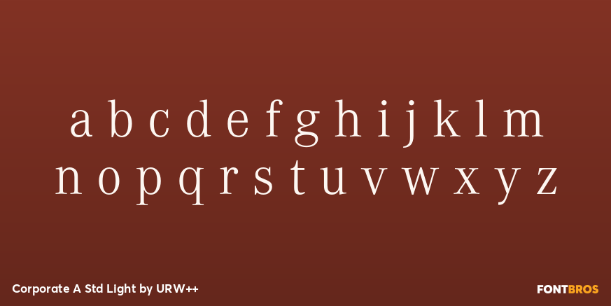 Corporate A Std Light Font Poster #1