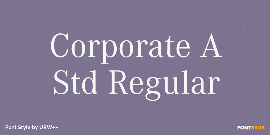 Corporate A Std Regular Font Poster #1
