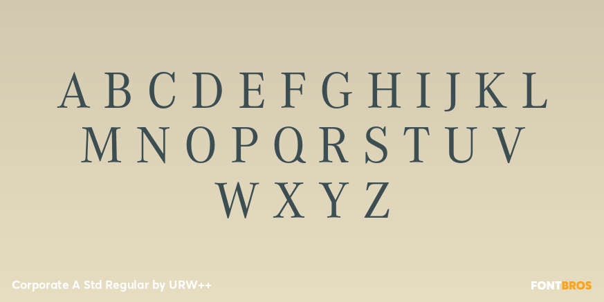 Corporate A Std Regular Font Poster #1
