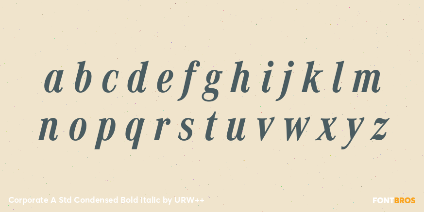 Corporate A Std Condensed Bold Italic Font Poster #1