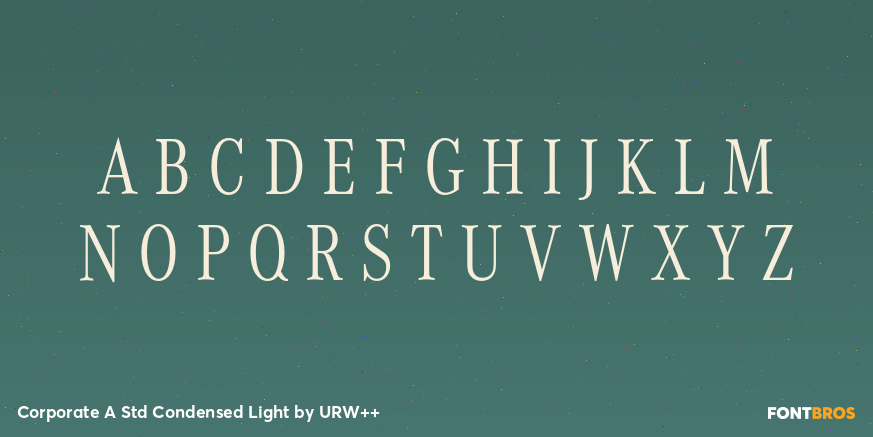 Corporate A Std Condensed Light Font Poster #2