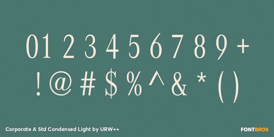 Corporate A Std Condensed Light Font Poster #4