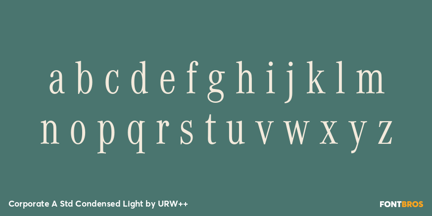 Corporate A Std Condensed Light Font Poster #1