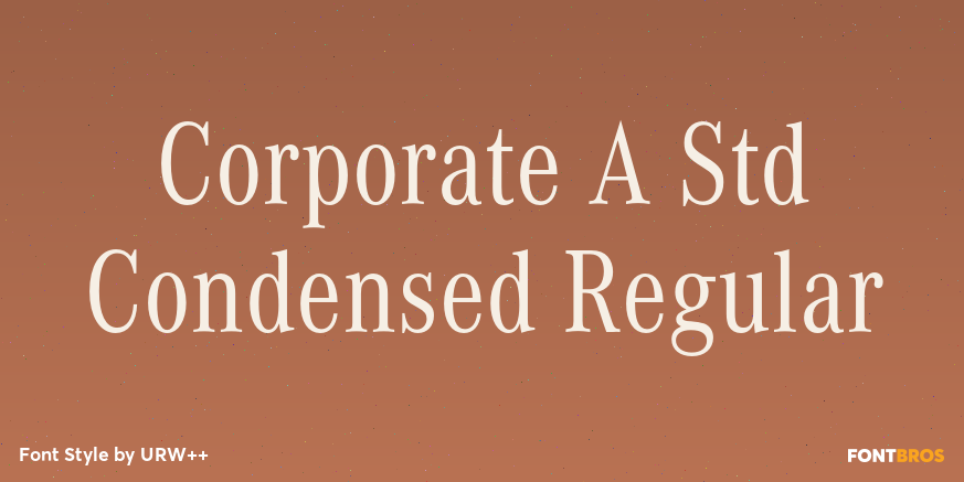 Corporate A Std Condensed Regular Font Poster #1