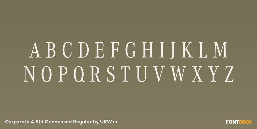 Corporate A Std Condensed Regular Font Poster #2