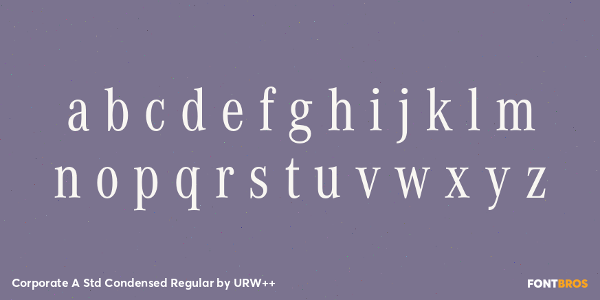 Corporate A Std Condensed Regular Font Poster #3