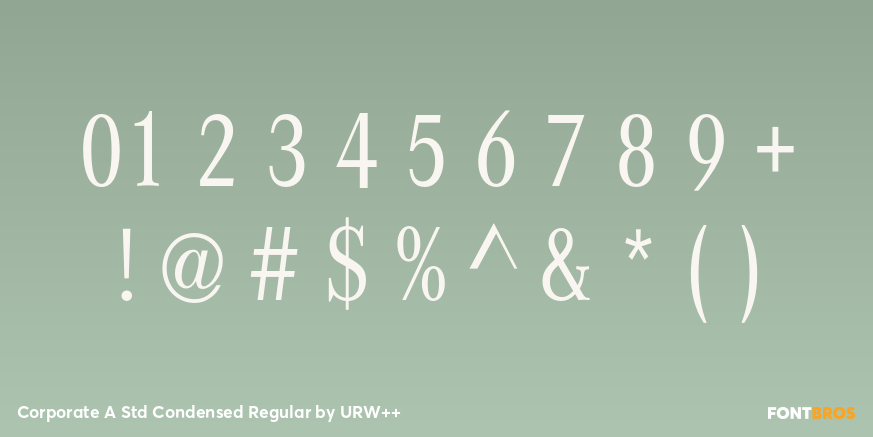 Corporate A Std Condensed Regular Font Poster #4