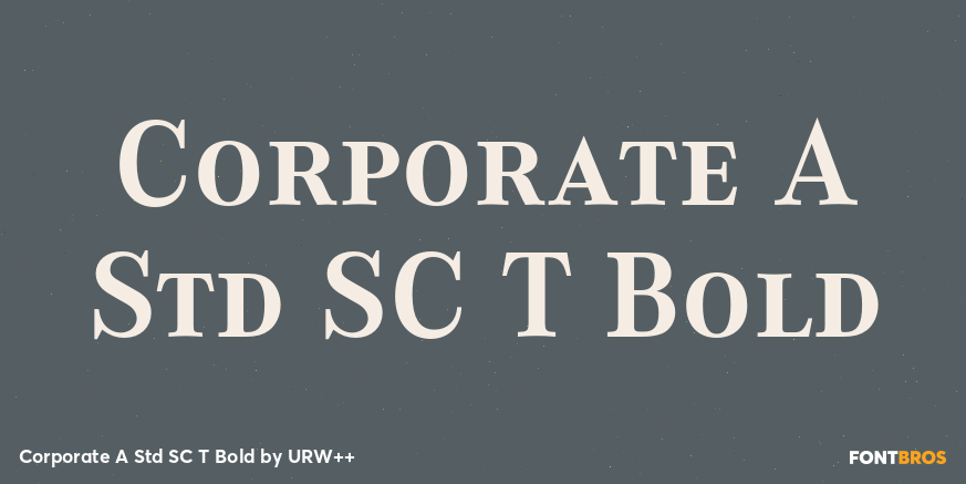 Corporate A Std SC T Bold Font Poster #1