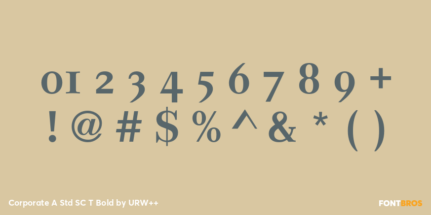 Corporate A Std SC T Bold Font Poster #4