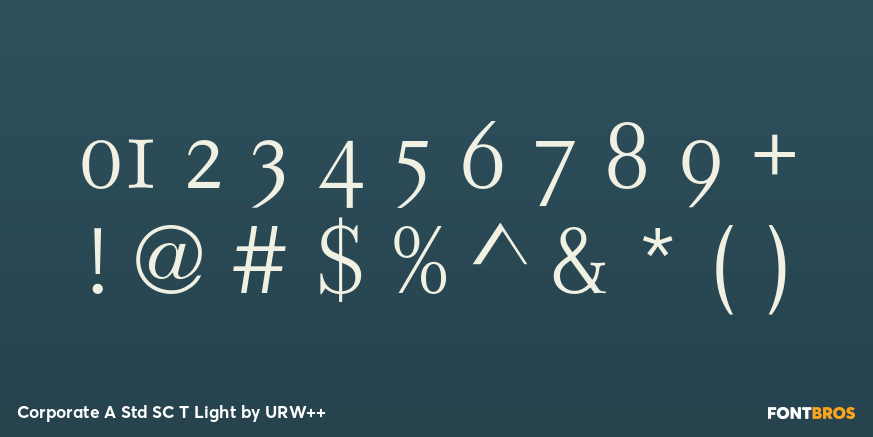 Corporate A Std SC T Light Font Poster #4