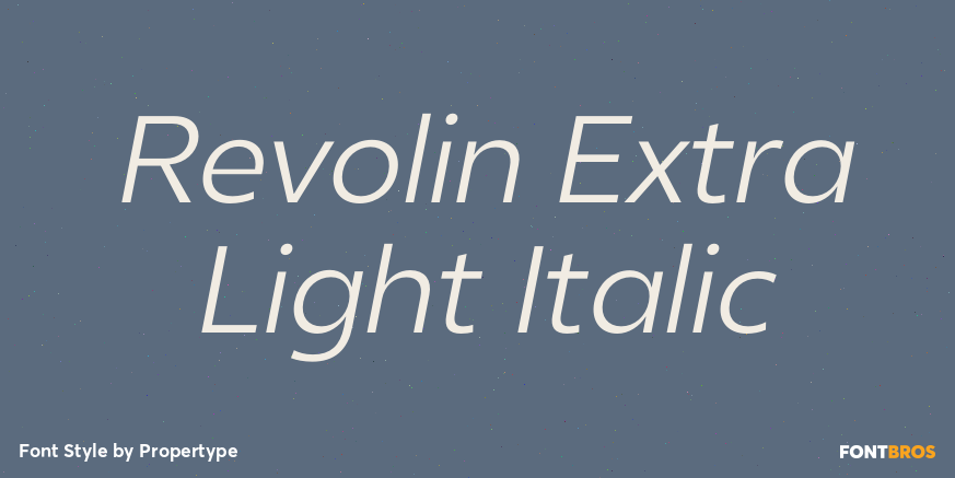 Revolin Extra Light Italic Poster