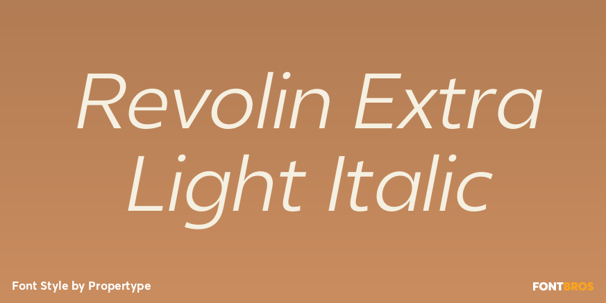Revolin Extra Light Italic Poster