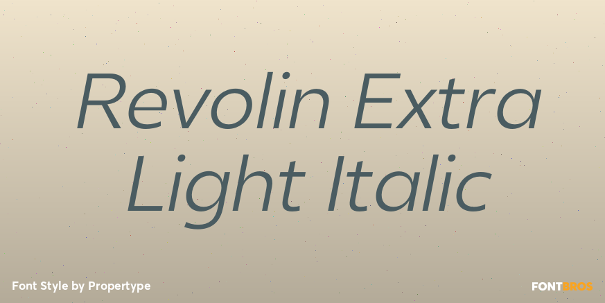 Revolin Extra Light Italic Poster