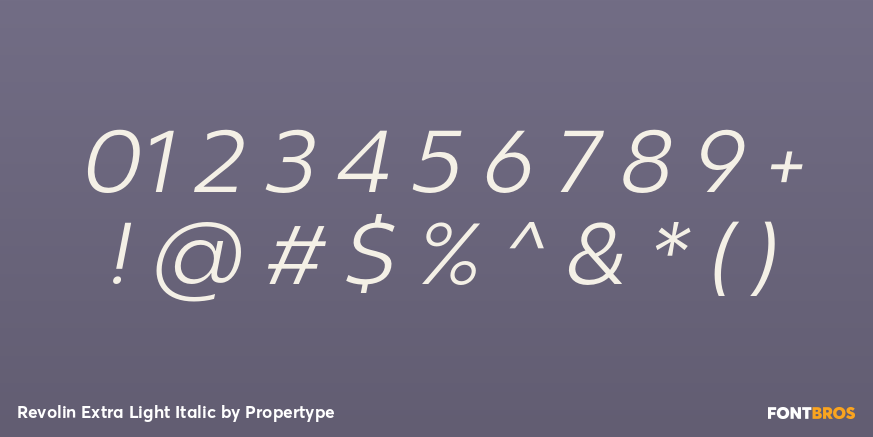 Revolin Extra Light Italic Font Poster #4