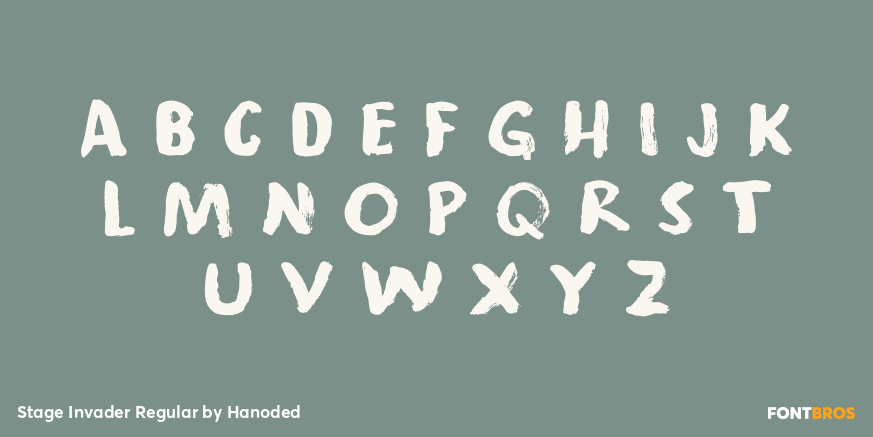 Stage Invader Regular Font Poster #2