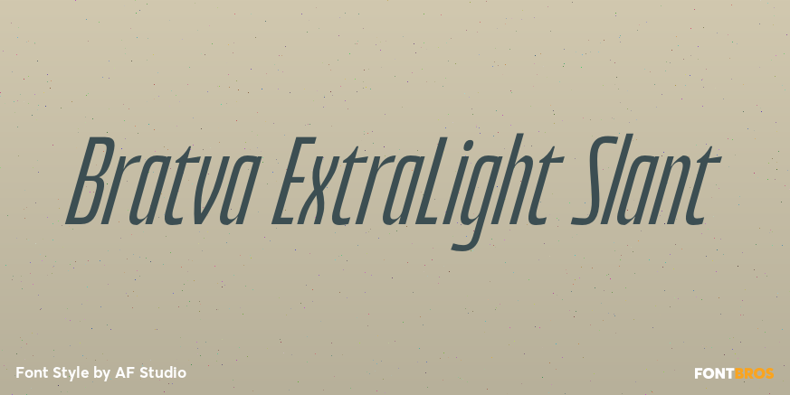 Bratva ExtraLight Slant Poster