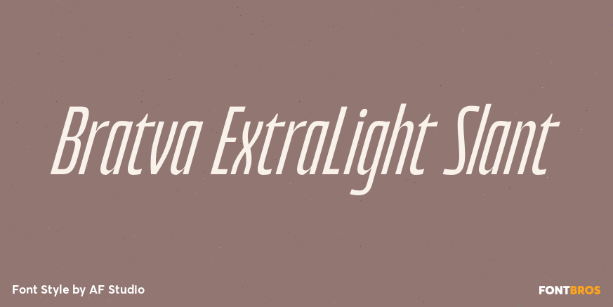 Bratva ExtraLight Slant Poster