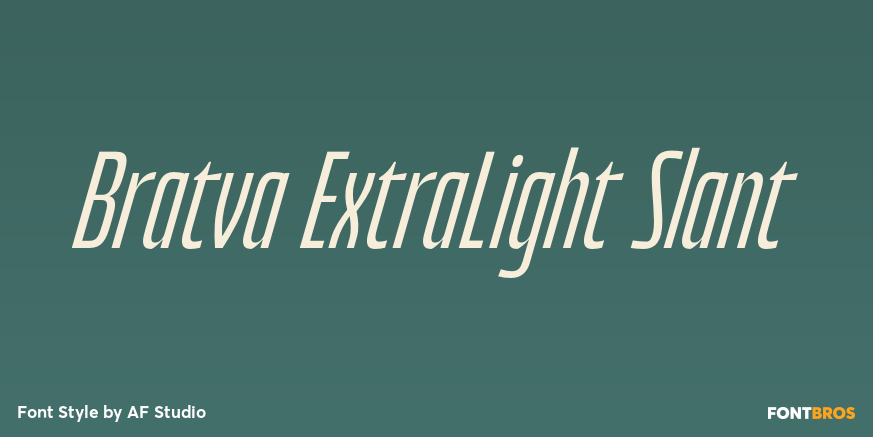 Bratva ExtraLight Slant Poster