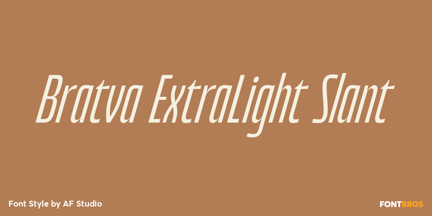 Bratva ExtraLight Slant Poster