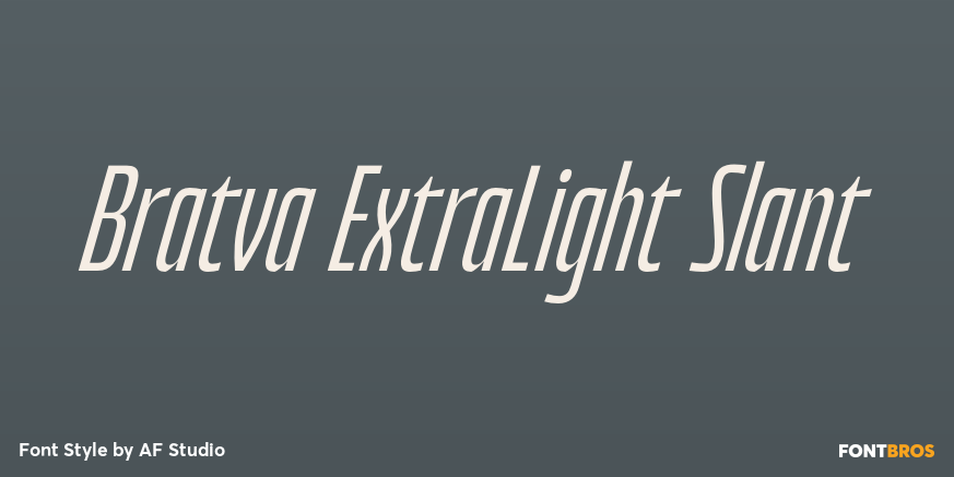 Bratva ExtraLight Slant Poster