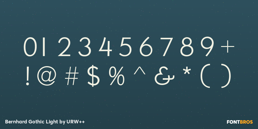 Bernhard Gothic Light Font Poster #4