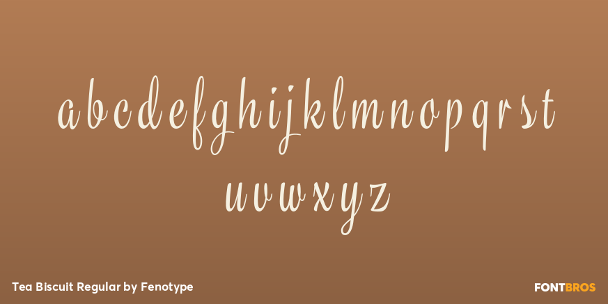 Tea Biscuit Regular Font Poster #3
