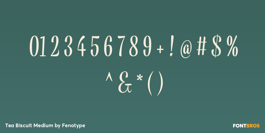 Tea Biscuit Medium Font Poster #1