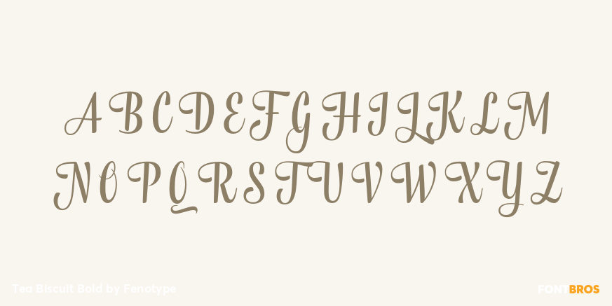 Tea Biscuit Bold Font Poster #2