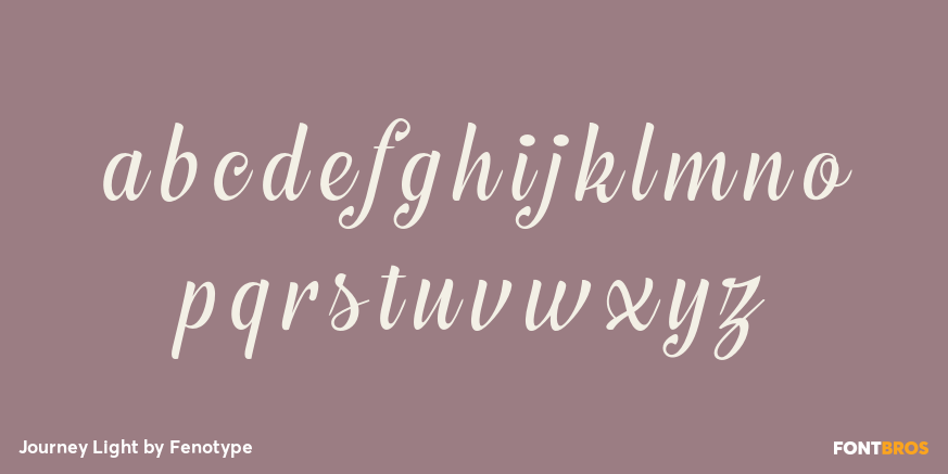 Journey Light Font Poster #1