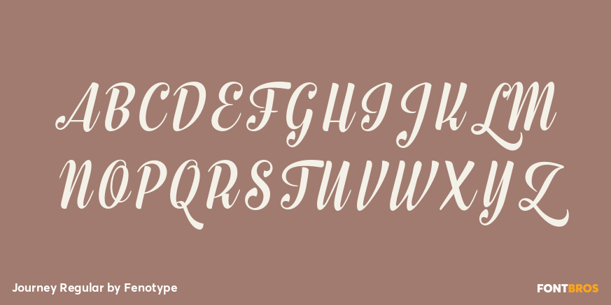 Journey Regular Font Poster #2