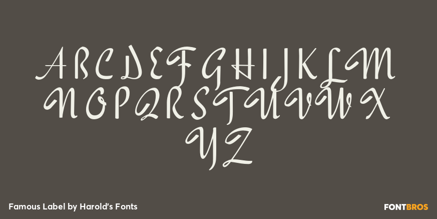 Famous Label Font Poster #2